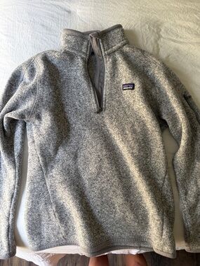 Patagonia Women’s Better Sweater 1/4-Zip Pullover - Birch White SMALL